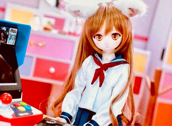 ディーラー様製 カスタムヘッド&レジンアイ セミホワイト肌 DDH-27 アイ付き