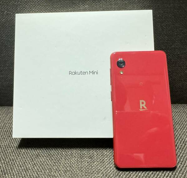 【中古美品】Rakuten Mini 楽天ミニ C330 RED 赤 ケースおまけ 楽天モバイル rakuten mobile 