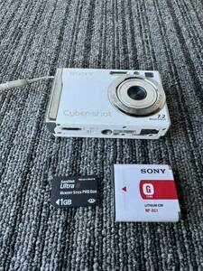 SONY ソニー Cgber-shot DSC-W80コンパクトデジタルカメラ バッテリー.sanDiskUITraII 1GBカード付属ジャンク