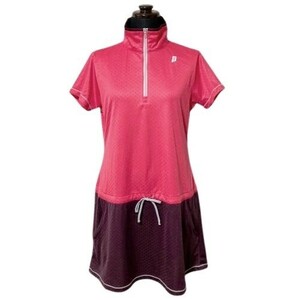  стоимость доставки 230 иен ~# Prince |prince# теннис одежда половина Zip One-piece женский L размер левый правый карман 