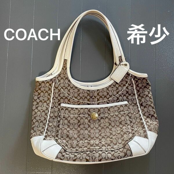 COACH コーチ トート ハンド バッグ ミニ シグネチャー ショルダー 肩掛け ブラウン 茶 エルゴ