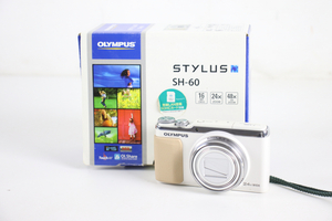 ★【動作OK】OLYMPUS STYLUS SH-60 オリンパス デジタルカメラ 24×WIDE OPTICAL ZOOM ED 4.5-108.0mm 1:3.0-6.9 デジカメ 箱付 015JYHJO22