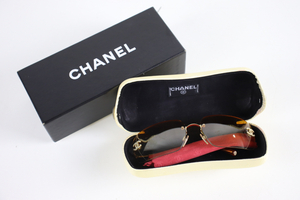 *CHANEL 4017-D Chanel here Mark rhinestone sunglasses brand sunglasses case attaching 020JIHJO23