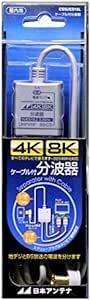 日本アンテナ ケーブル付分波器 入力1.5m/出力0.5mケーブル 4K8K対応 BS・CS出力端子-入力端子間通電 CSSUES