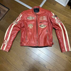 正規品 [DEGNER WAX SHEEP LEATHER JACKET /18WJ-1] サイズM デグナー 本革 ワックスシープレザージャケット