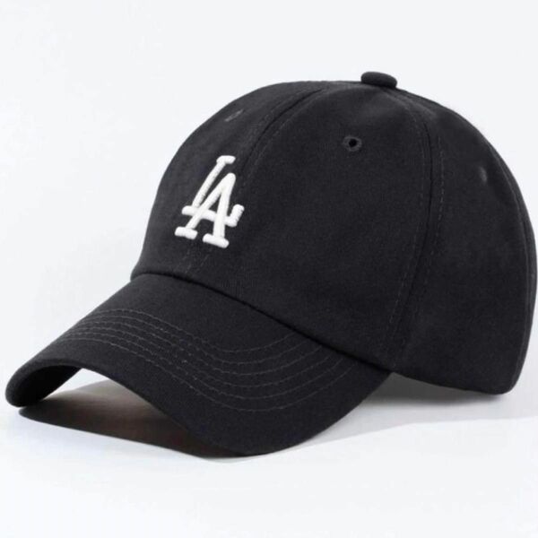 LA ロゴ ドジャース MLB キャップ ブラック 黒 美品 大谷翔平 帽子 キャップ 帽子 ブラック