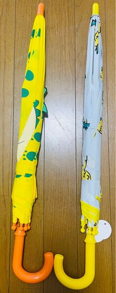 子供用 傘 キッズ長傘 55cm 小学生 視界が確保できる透明窓付き 2点セット