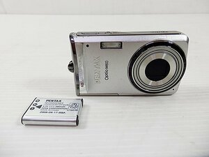 ∞【ジャンク】PENTAX ペンタックス コンデジ Optio M60 シルバー 本体+バッテリーのみ 動作未確認 現状品 6.3-31.5mm F3.5-5.6 □H8