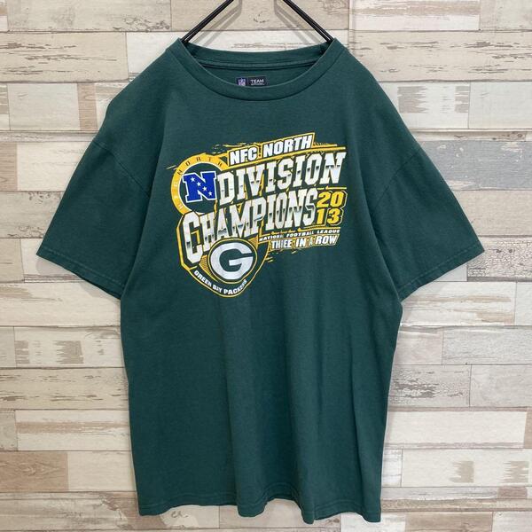 NFL グリーンベイ・パッカーズ 半袖 チャンピオンTシャツ アメフト M〜L 緑 アメリカンフットボール グリーン 緑