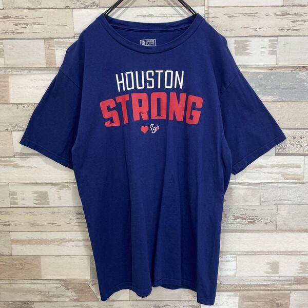 NFL ヒューストン・テキサンズ 半袖 Tシャツ アメフト M〜L ネイビー アメリカンフットボール ネイビー 紺