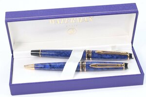 WATERMAN Waterman fountain pen ballpen blue Gold color stationery writing implements 6007-B