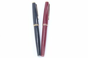 【2点】 MONTBLANC モンブラン 万年筆 ペン先 14K 585 刻印 ブラック ボルドー 文具 筆記用具 6003-B