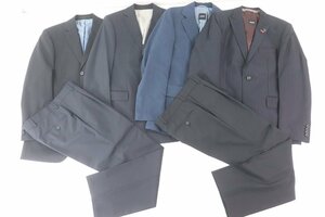 [4 point ]BOSS Boss suit jacket slacks setup black navy blue series set sale size chronicle none men's 5824-KS