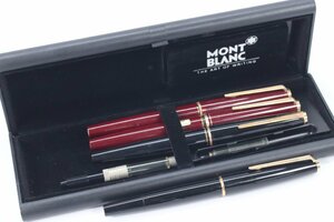 【4点】 MONTBLANC モンブラン 万年筆 ペン先 14K 585 ブラック ボルドー 文具 筆記用具 6002-B