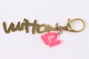 LOUIS VUITTON Louis Vuitton biju-sak graph .ti key holder key ring charm gold group × pink series 6081-A