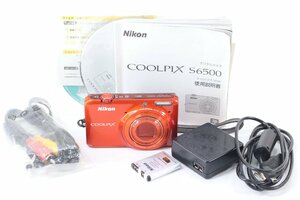 NIKON ニコン COOLPIX S6500 クールピクス コンパクトカメラ デジタルカメラ デジカメ オレンジ 43776-Y