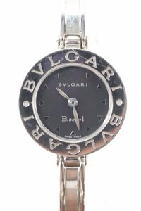 BVLGARI ブルガリ B.Zero1 ビーゼロワン BZ22S 黒文字盤 クォーツ バングル シルバーカラー レディース 腕時計 5839-HA