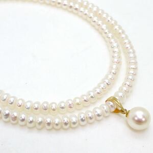  superior article!!*K18 Akoya book@ pearl /book@ pearl necklace *j approximately 10.5g approximately 40.5cm pearl pearl necklace jewelry DC0/DD5
