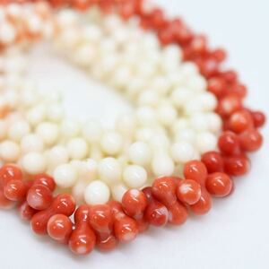 ＊天然本珊瑚ネックレス＊j 約37.1g 約48.0cm coral コーラル jewelry necklace ジュエリー DA0/DA0