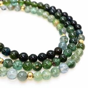 ＊K18天然トルマリンネックレス＊j 約16.6g 約50.0cm green blue tourmaline necklace jewelry DE0/DF0