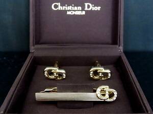 *N5193*# новый товар #[Dior] Dior [ Gold ]# запонки & галстук пинцет!