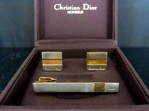 *N5194*# хорошая вещь #[Dior] Dior [ серебряный * Gold ]# запонки & галстук пинцет!