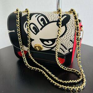  Disney Mickey Mouse X Keith he ring Madison shoulder bag Coach Coach 