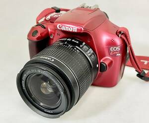 ☆ キヤノン Canon EOS Kiss X50 デジタル一眼レフカメラ レッド ZOOM LENS EF-S 18-55mm F3.5-5.6 IS II ズームレンズ ★