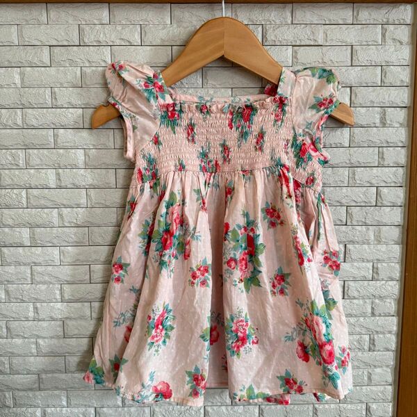 ルームセブン ワンピース 90cm 小花柄 半袖ワンピース