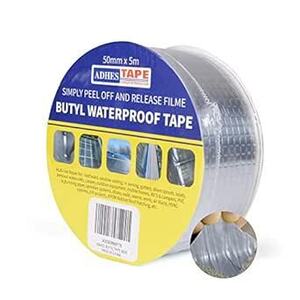 ADHES ブチルテープ 防水シーラントテープ 雨漏り補修テープ 防水アルミテープ 屋根補修、配管の水漏れに使え (50m