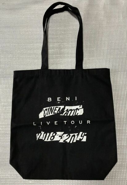 BENI　ベニ　FCグッズ 　トートバッグ　ブラック　BENI CINEMATIC LIVE TOUR 2018-2019　送料無料！