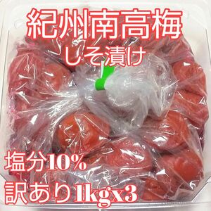 紀州南高梅つぶれ梅しそ味3kg