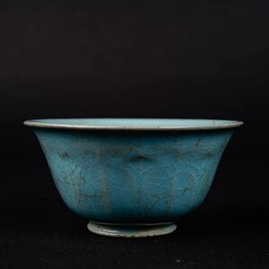 【後】 KB003宋 藍釉茶盞 古美術 骨董品 古玩 時代物古道具 中国美術品 朝鮮美術品 日本美術品