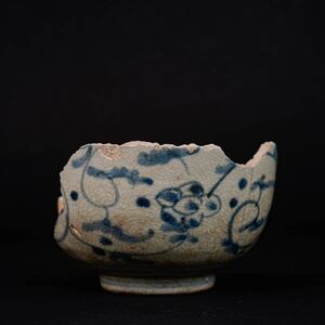 【後】KC001 紅水窯染付陶磁器破片 発掘品 古美術 骨董品 古玩 時代物 古道具 中国美術品 朝鮮美術品 日本美術品