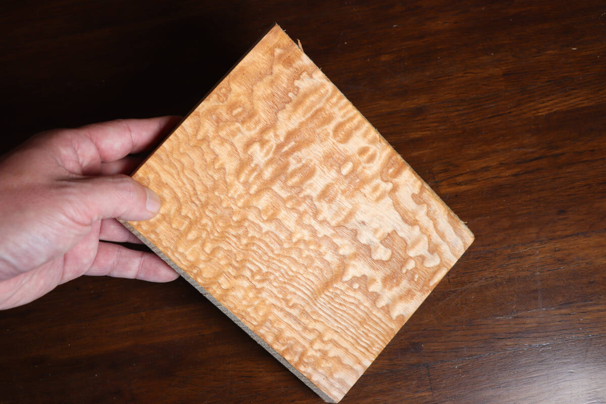 タモ（玉杢） タモ玉杢板］2：長 4尺 巾 2尺1寸5分 厚 1寸6分 （1.2m×645mm