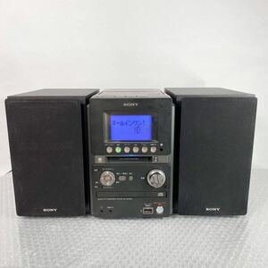 SONY MD搭載オールイン ミニワンコンポ CMT-M35WM カセット テープ MD ラジオ 通電確認のみの現状品