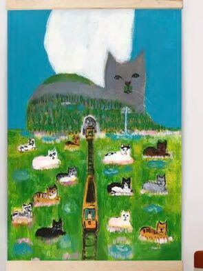 猫山 レトロ ねこ アートポスター リビング 玄関 トイレ 子ども部屋 キッチン 寝室 ディスプレイ プレゼント