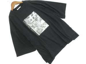 CLASSICAL ELF クラシカルエルフ ビッグシルエット プリント ポケット Tシャツ sizeXL/黒 ■◆ ☆ efa3 レディース