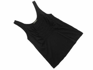  cat pohs OK Body Dressing Deluxe tank top no sleeve cut and sewn size9/ black #* * efa4 lady's 