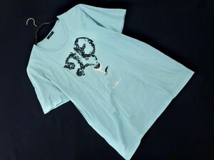 ネコポスOK COMME CA ISM コムサイズム プリント Tシャツ sizeXL/緑 ■◆ ☆ efa4 メンズ