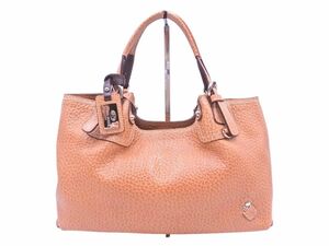 PELLE BORSA レザー ハンド バッグ ベージュ ■■ ☆ efa4 レディース