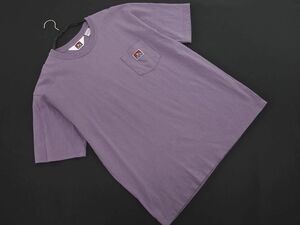 BEN DAVIS ベンデイビス ロゴ ポケット Tシャツ sizeXL/紫 ■◆ ☆ efa5 メンズ