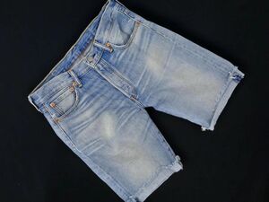 LEVI’S リーバイス 501 ボタンフライ ショート デニムパンツ size32/青 ■◆ ☆ efa5 メンズ