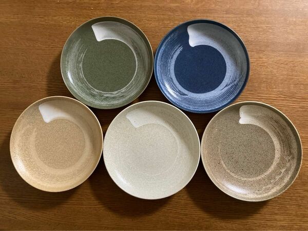 KANSAI カンサイ　桃山陶器　丸皿　5枚セット　パスタ皿　盛り皿　カレー皿　和食器
