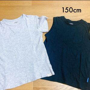 西松屋:ワッフルTシャツ・ポケット付きタンクトップ 2点セット まとめ売り