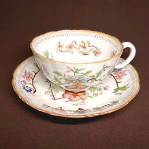  Minton antique tea * set cup &so- server s* steering wheel shino wazli China flower 1880 year about England antique 
