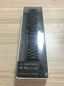 Apple Watch バンド ブラック ステンレス ベルト アップルウォッチ 44mm 42mm