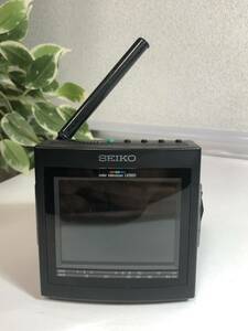  beautiful goods *SEIKO Seiko pocket color tv [ my channel ] 88 year made Showa Retro antique 