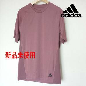 新品◆送料無料◆(メンズM) アディダス adidas バーガンディYOGA Tシャツ/エアロレディ/トレーニング