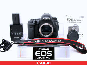 ★美品★Canon キャノン EOS 5D Mark IV Mark4 ボディ★ストラップ バッテリー 充電器 説明書付属★3040万画像フルサイズデジタル一眼